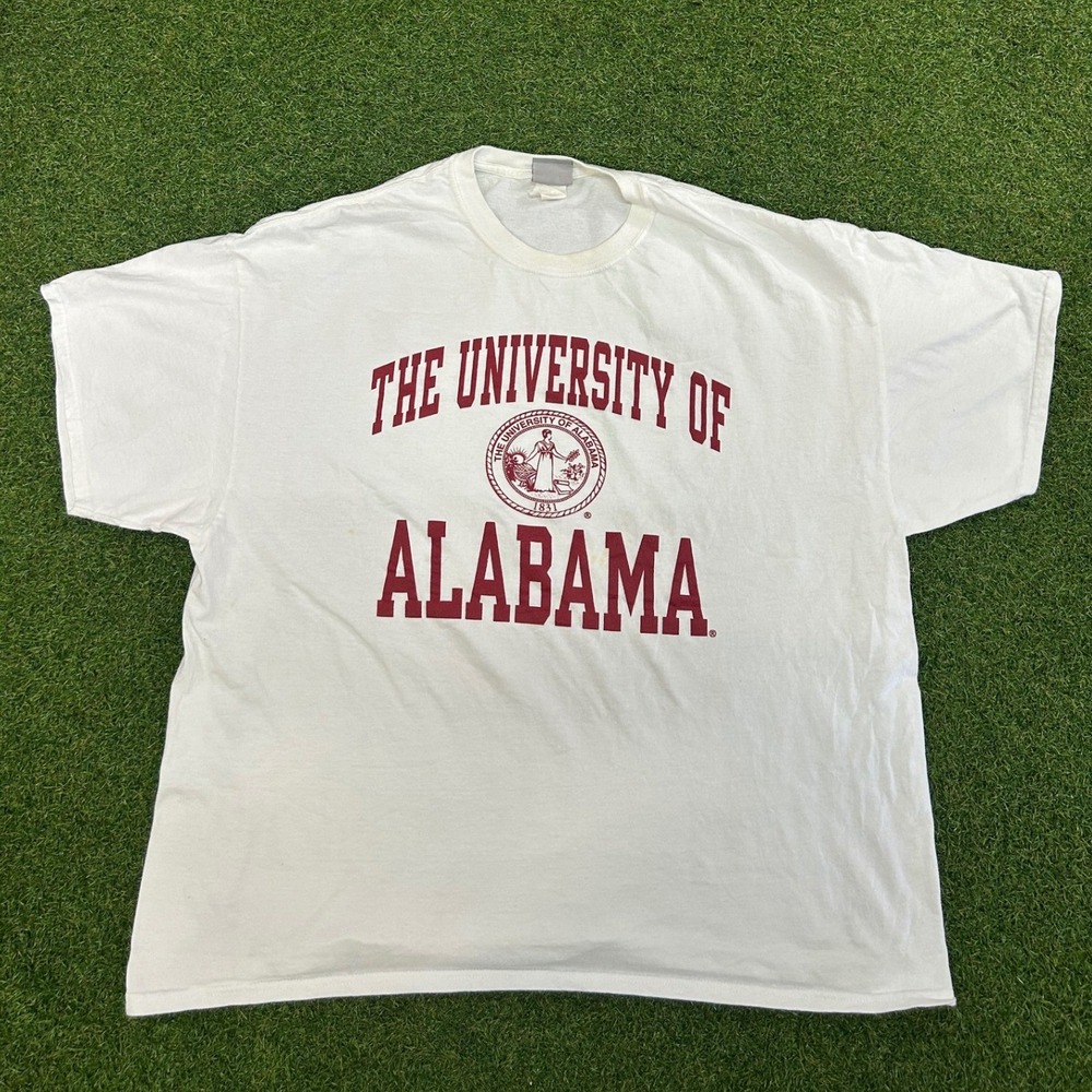 University of Alabama Crimson Tide Seal Graphic T-Shirt White Mens Large